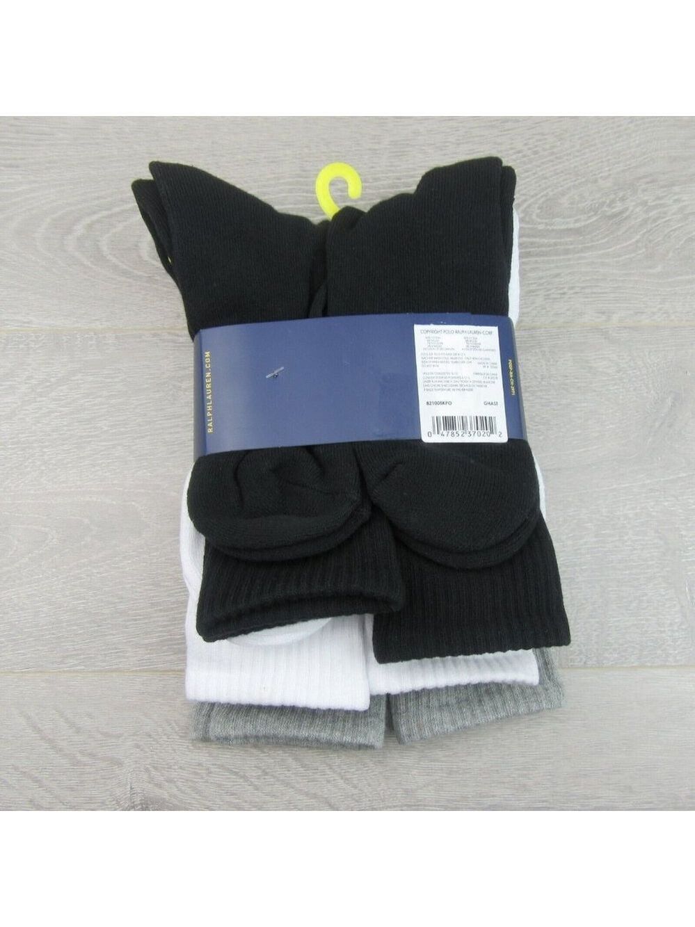 Polo Ralph Lauren Classic Sport Cushioned Crew Socks 6 Pack Mens Size 6-12 NEW - Picture 8 of 9